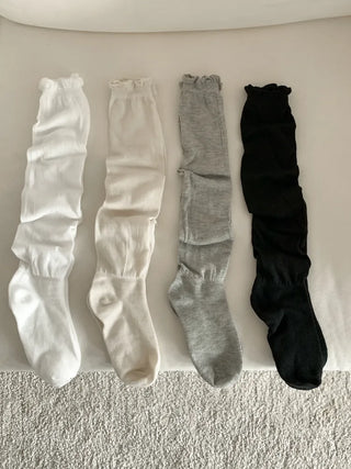 Wavy Long See-through Loose Knee Sock Warmer Long Socks