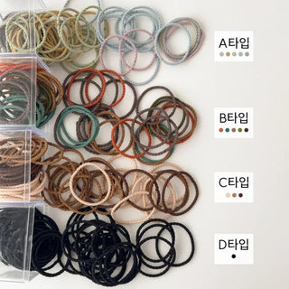Assortment of 10 Mixed Colors Strong Hair Ties