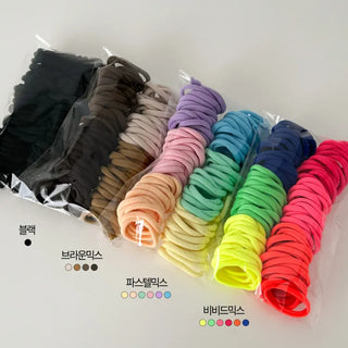 Assortment of 10 Mixed Colors Strong Hair Ties