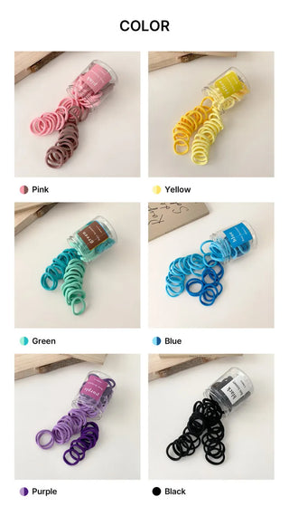 Assortment of 10 Mixed Colors Strong Hair Ties