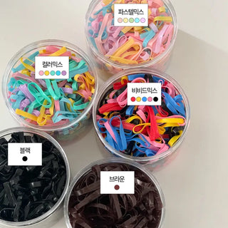 Assortment of 10 Mixed Colors Strong Hair Ties