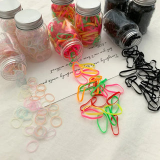 Assortment of 10 Mixed Colors Strong Hair Ties