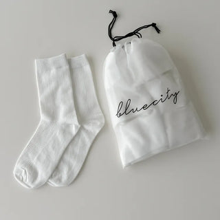 20cm Ribbed Stretchy Basic Daily Mid-Length Socks Set