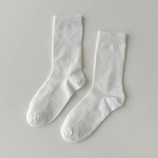 20cm Ribbed Stretchy Basic Daily Mid-Length Socks Set