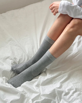 20cm Ribbed Stretchy Basic Daily Mid-Length Socks Set