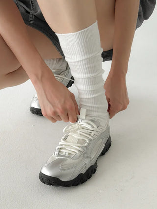 Firm, non-slip, stretchy long knee socks in