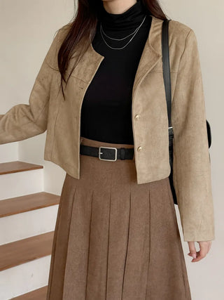 Square Suede Bold Leather Belt