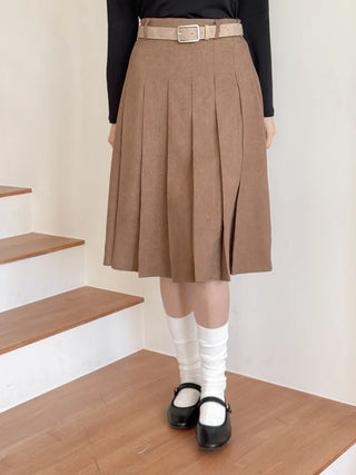 Square Suede Bold Leather Belt