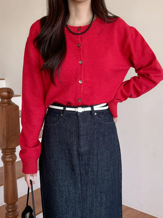 Pie Slim Line Silver Leather Thin Belt