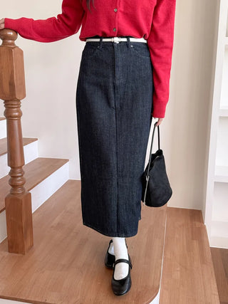 Pie Slim Line Silver Leather Thin Belt