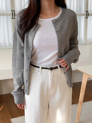 Pie Slim Line Silver Leather Thin Belt