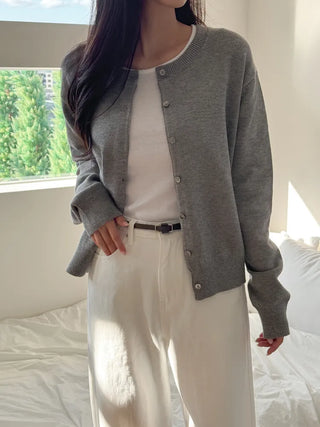 Pie Slim Line Silver Leather Thin Belt