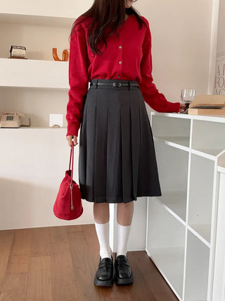 Pie Slim Line Silver Leather Thin Belt