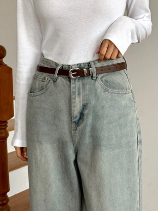 New Leather Casual Slim Leather Belt Collection