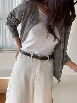 New Leather Casual Slim Leather Belt Collection