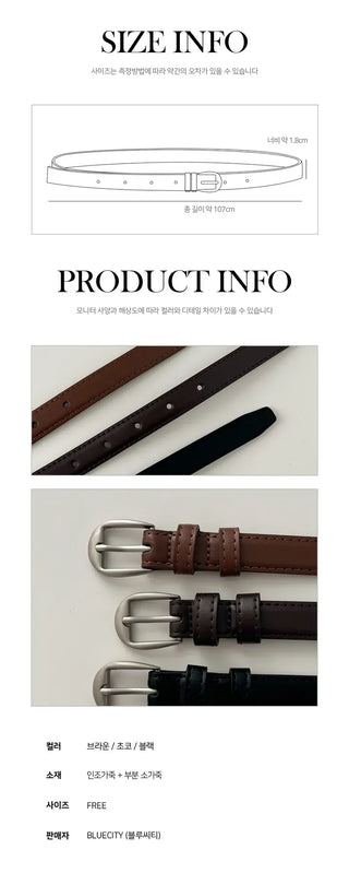New Leather Casual Slim Leather Belt Collection