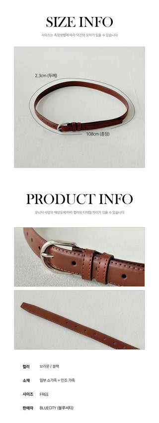 New Leather Casual Slim Leather Belt Collection