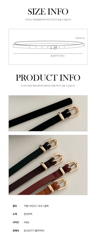 New Leather Casual Slim Leather Belt Collection