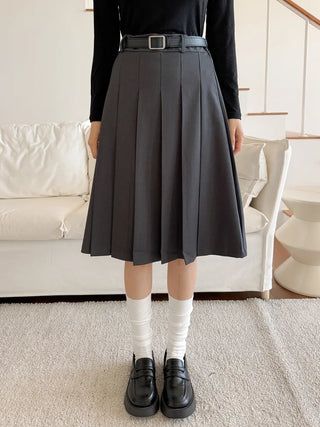 Two-Bell Ribbed Knee Socks Long/Short Daily Mid-Length Socks