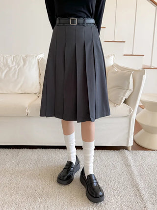 Two-Bell Ribbed Knee Socks Long/Short Daily Mid-Length Socks
