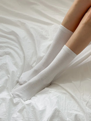 Eight Ribbed Daily Simple All-Season Mid-Length Socks Set