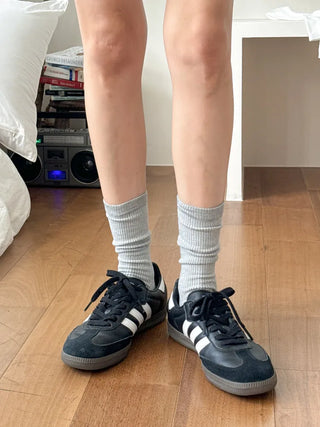 Eight Ribbed Daily Simple All-Season Mid-Length Socks Set