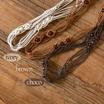 Rope Ethnic Beaded String Knot Belt