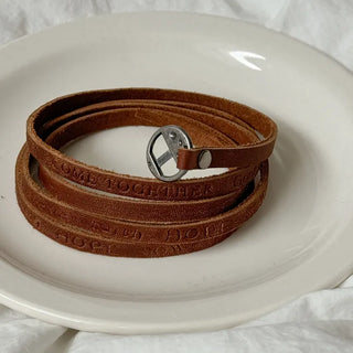 Multi-Thin Leather Bracelet Choker Necklace Belt