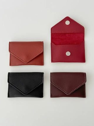 Letter Pocket Slim Leather Belt Bag