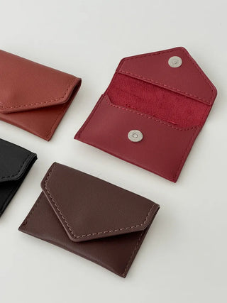 Letter Pocket Slim Leather Belt Bag