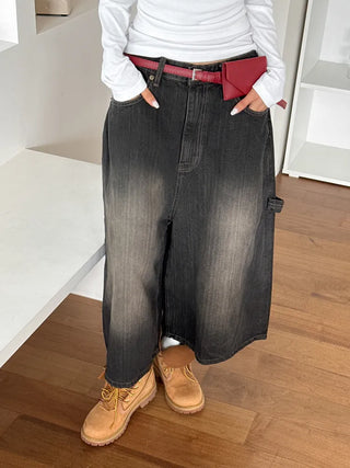 Letter Pocket Slim Leather Belt Bag