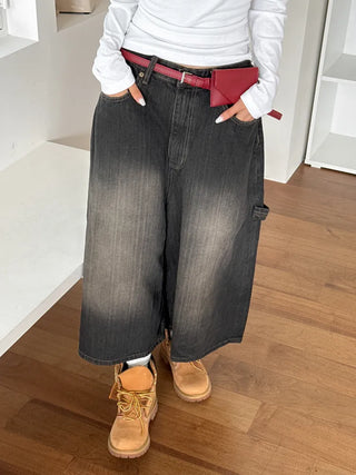 Letter Pocket Slim Leather Belt Bag
