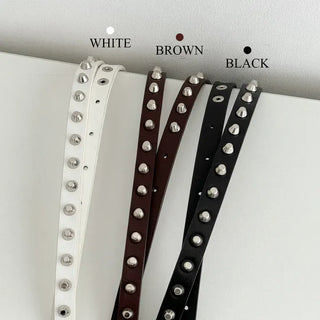 To The D Cross Studded Leather Belt