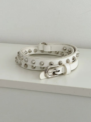 To The D Cross Studded Leather Belt
