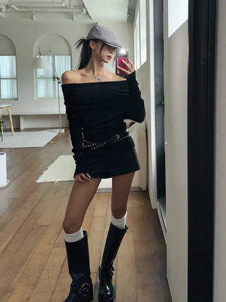 To The D Cross Studded Leather Belt