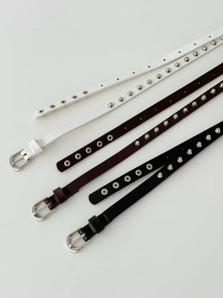 To The D Cross Studded Leather Belt