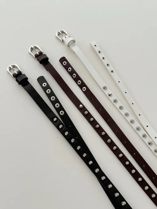 To The D Cross Studded Leather Belt