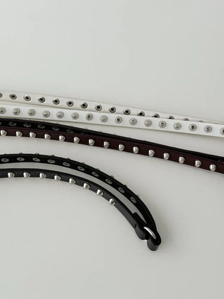 To The D Cross Studded Leather Belt