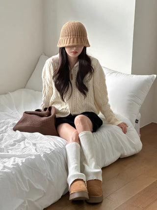 Tyturn Ribbon Bootcut Ribbed Knit Leg Warmers