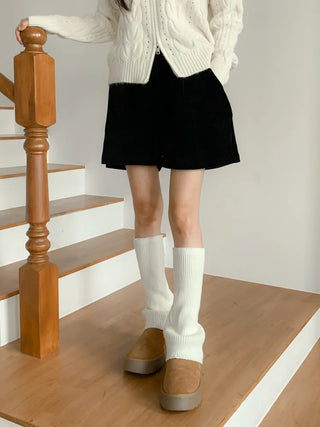 Tyturn Ribbon Bootcut Ribbed Knit Leg Warmers