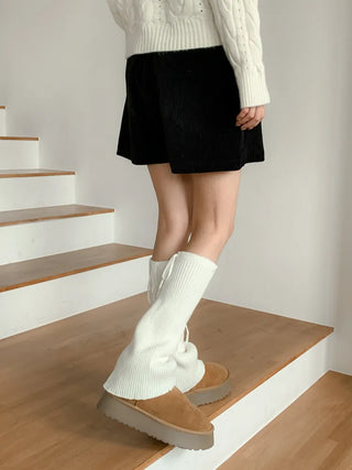 Tyturn Ribbon Bootcut Ribbed Knit Leg Warmers