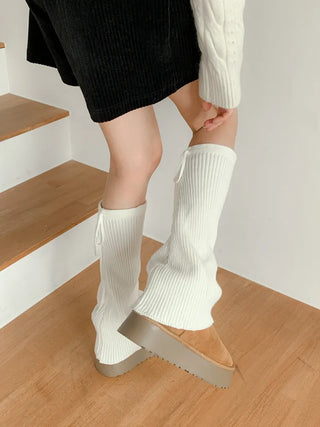 Tyturn Ribbon Bootcut Ribbed Knit Leg Warmers