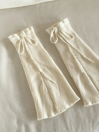 Tyturn Ribbon Bootcut Ribbed Knit Leg Warmers