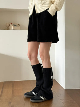 Tyturn Ribbon Bootcut Ribbed Knit Leg Warmers