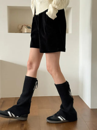 Tyturn Ribbon Bootcut Ribbed Knit Leg Warmers
