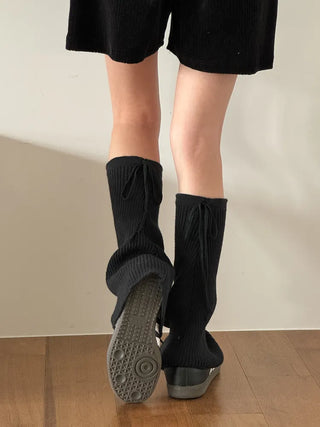 Tyturn Ribbon Bootcut Ribbed Knit Leg Warmers