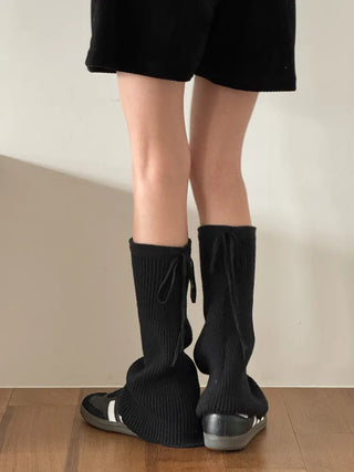 Tyturn Ribbon Bootcut Ribbed Knit Leg Warmers
