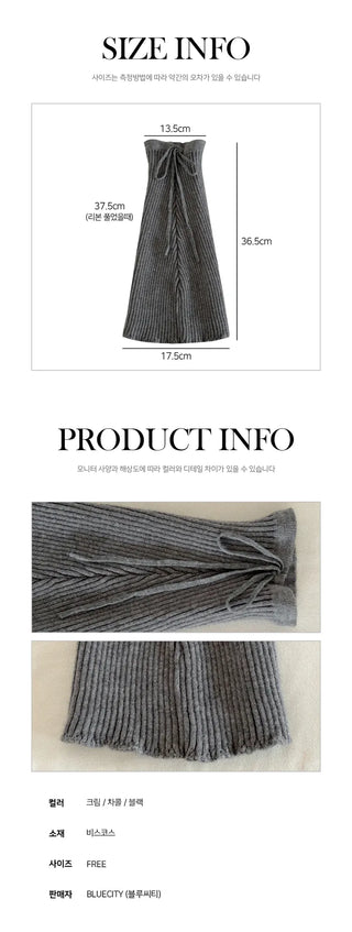 Tyturn Ribbon Bootcut Ribbed Knit Leg Warmers