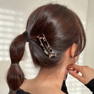 Mi-Eight Leopard Big Hair Snap Clip 2 Types