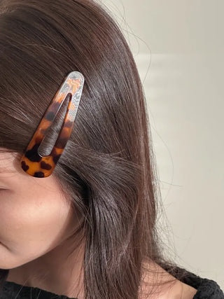 Mi-Eight Leopard Big Hair Snap Clip 2 Types